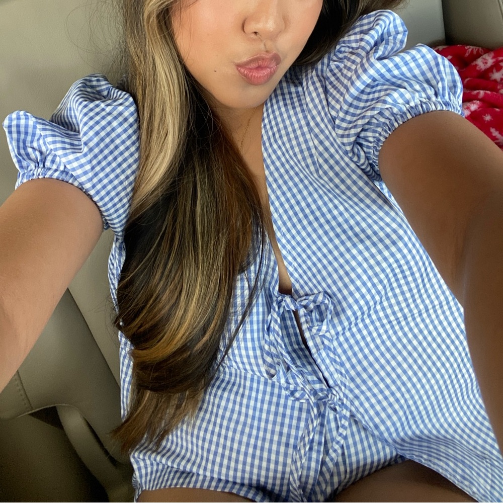 Plaid Two Piece Matching Set - Picture 2 of 5